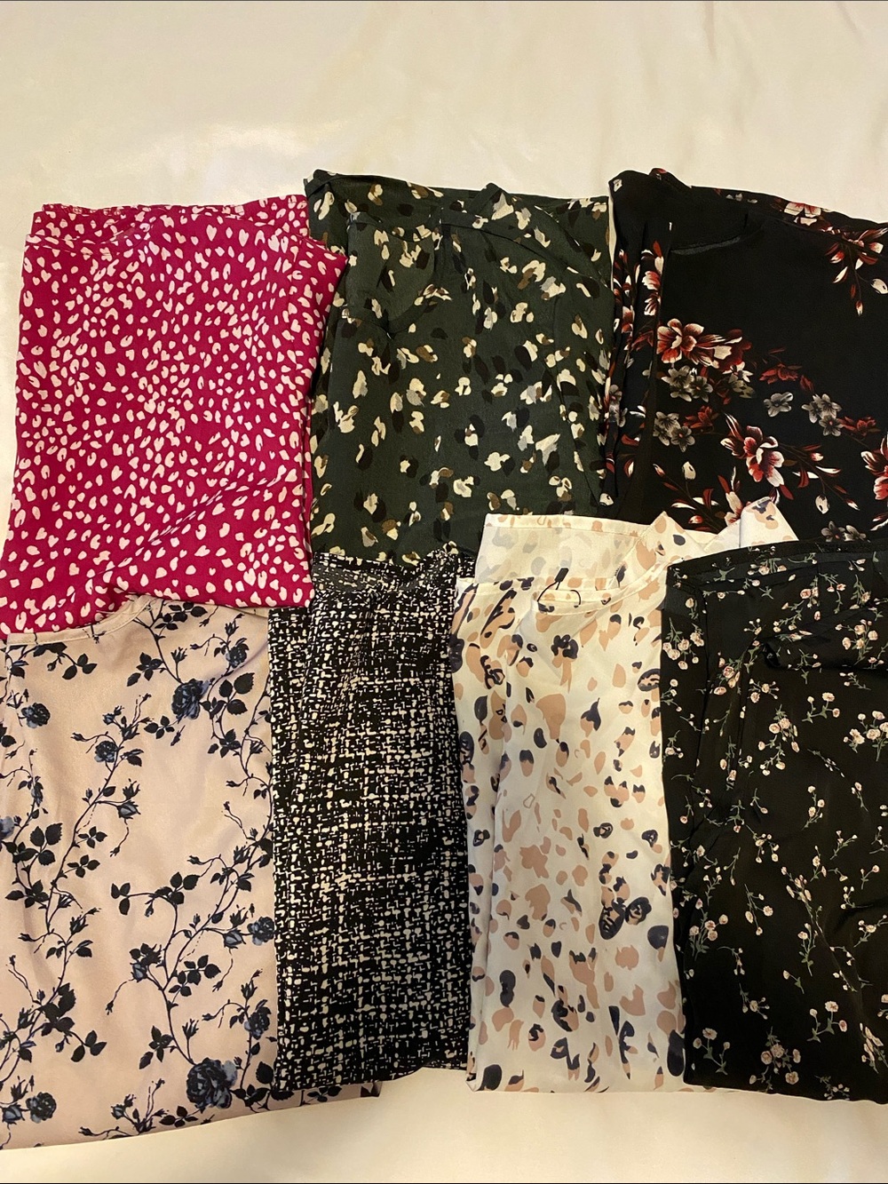 7 lightweight SHEIN tops - short sleeve and sleeveless - all XL or 1XL